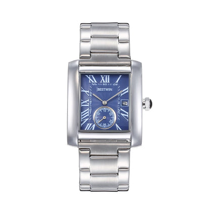 Luxury Men's Watch Men's Gold White Roman Digital Quartz Watch Metal Strap Rectangle Classic Brand Watch Business Men's Clock