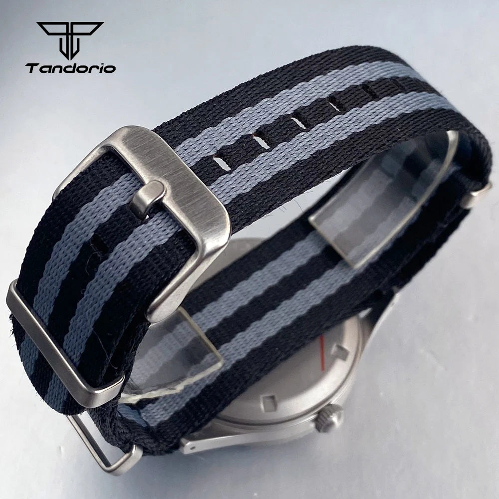 Tandorio Domed Sapphire 40mm Mechanical 50-Fathoms Style Diver Fashion Automatic Men Watch Miyota8215/PT5000 Luminous Ghost Dial