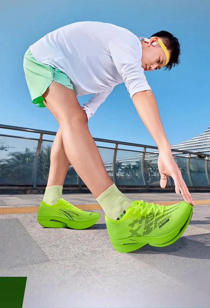 IRUNSVAN Chaussures de sport à semelle en carbone Chaussures de course à pied professionnelles pour marathon Chaussures de jogging respirantes et amortissantes unisexe 095
