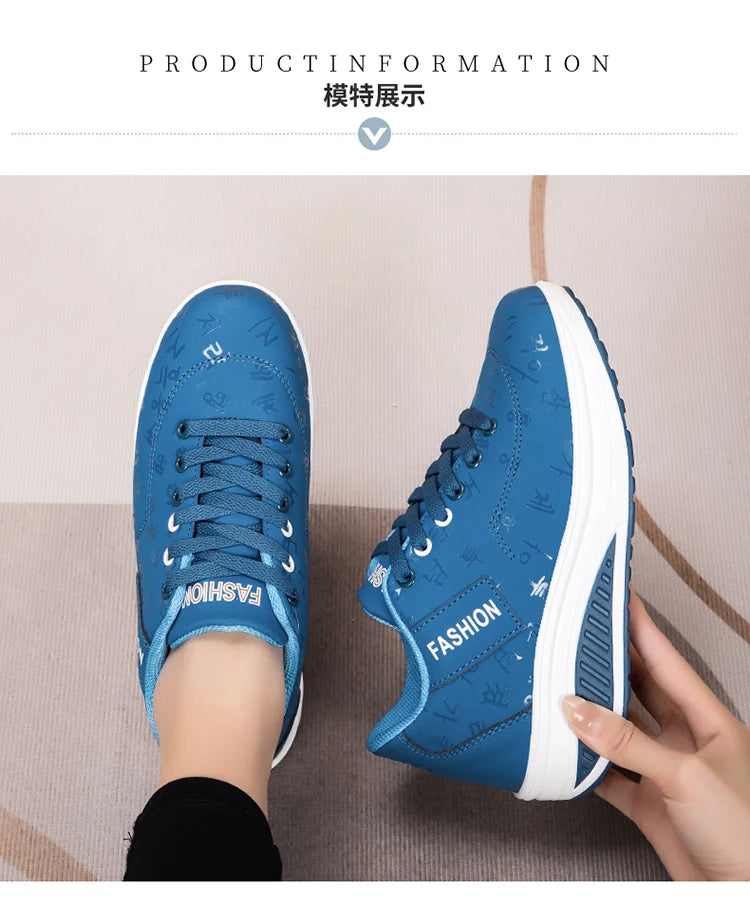 Women Outdoor Thick Bottom Swinging Casual Shoes Fashion Platform Large 42 Flat Bottom Walking Sports Shoes Walking and Running