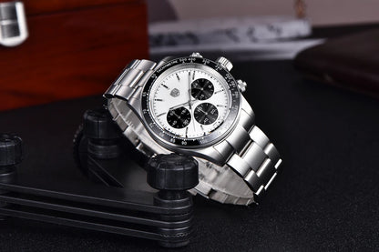 Pánské hodinky Rolls Timi Panda – křemenný chronograf, luxusní model, safírové sklo s antireflexní úpravou, vodotěsné, sportovní styl