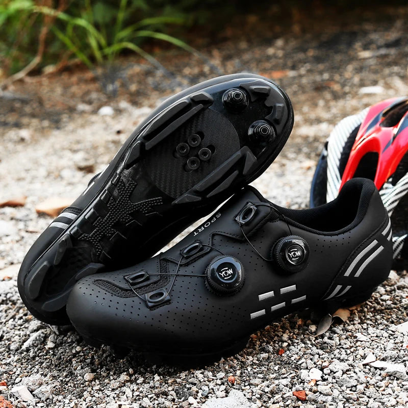 Hochwertige Fahrradschuhe für Herren, SPD, selbstverriegelnd, Rennrad-Sportschuhe, MTB-Mountainbike-Schuhe für Damen, rutschfeste Fahrradschuhe 36-47