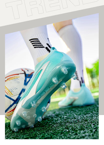 Men New TF Football Boots Sneakers Society Field Resistant Adult Breathable Male Soccer Shoes Training Top Quality Studded
