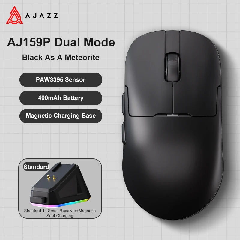 Bezdrôtová herná myš AJAZZ AJ159 APEX/AJ159PRO s RGB magnetickou nabíjacou základňou, ľahká herná myš AJ159P pre PC a notebook