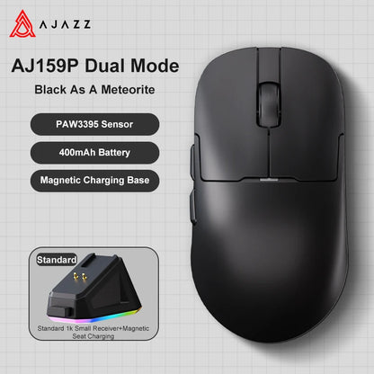 Bezdrôtová herná myš AJAZZ AJ159 APEX/AJ159PRO s RGB magnetickou nabíjacou základňou, ľahká herná myš AJ159P pre PC a notebook