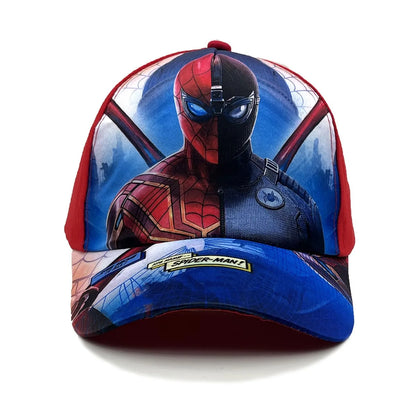 Marvel Spider-Man anime-figur baseballkasket, børnekasket med skygge, bomuld og polyester, hovedbeklædning til alle årstider, solbeskyttelse, gaver
