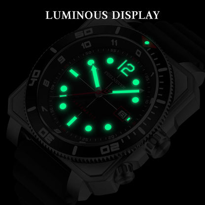 Reloj de buceo automático para hombre FeelNever 8215 con movimiento automático, superluminoso, acero 316, cristal de zafiro, reloj mecánico deportivo masculino