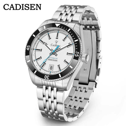 NEW 2025 CADISEN Mens Watches Mechanical Wristwatch For Men Automatic Watch Men Japan 8215 Ceramic Bezel 10Bar Waterproof Clock