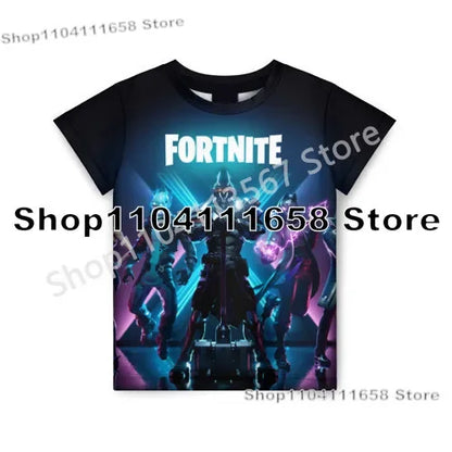 Presentes de Aniversário T-shirt F-Fortnite 3D Print Banana Peely Team Leader Bear para Homem, Tee Battle Royale Gaming, Top de Verão