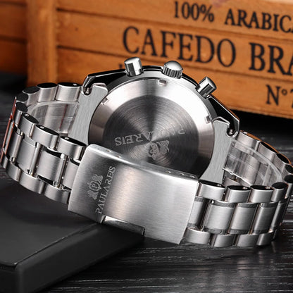 PAULAREIS P Brand Luxury Men Mechanical Watches Calendar Business Watch Men's Sports Waterproof Stainless Steel Automatic Watches