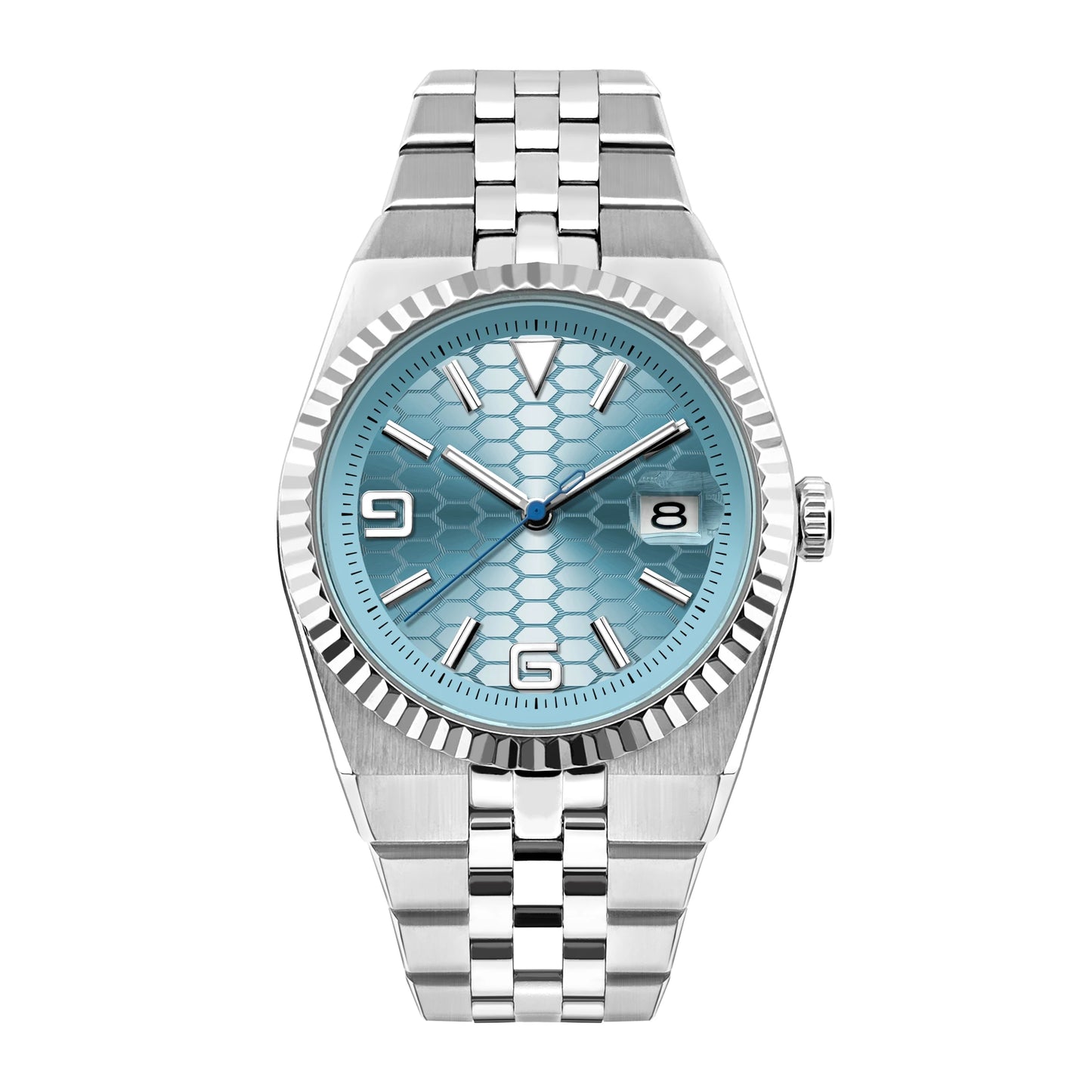 Corgeut 40mm Luxury NH35 Movt Man Sport Clock Automatic Relogio Masculino Mechanical Wristwatch Sapphire Ice Blue Men's Watch