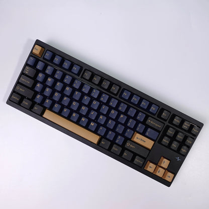 KBDiy 174 Keys GMK Blue Samurai Keycaps for Mechanical Keyboard  PBT Cherry Profile GMK Keycap Double Shot for Aula F75 F87 F99