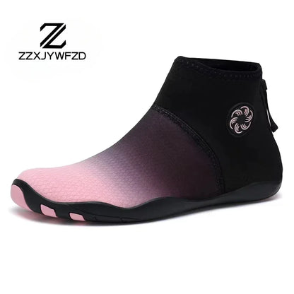 Zapatillas deportivas de exterior para senderismo y vadeo, unisex, para natación, calzado acuático de caña alta barefoot, zapatos aqua para playa, fitness, buceo y surf