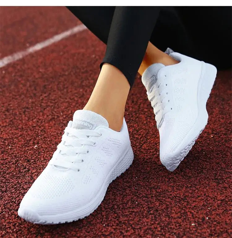 Damen-Flache Schuhe, Schnürschuhe, Freizeitsneaker, Damenschuhe, weiche Zapatos Mujer, große Größen
