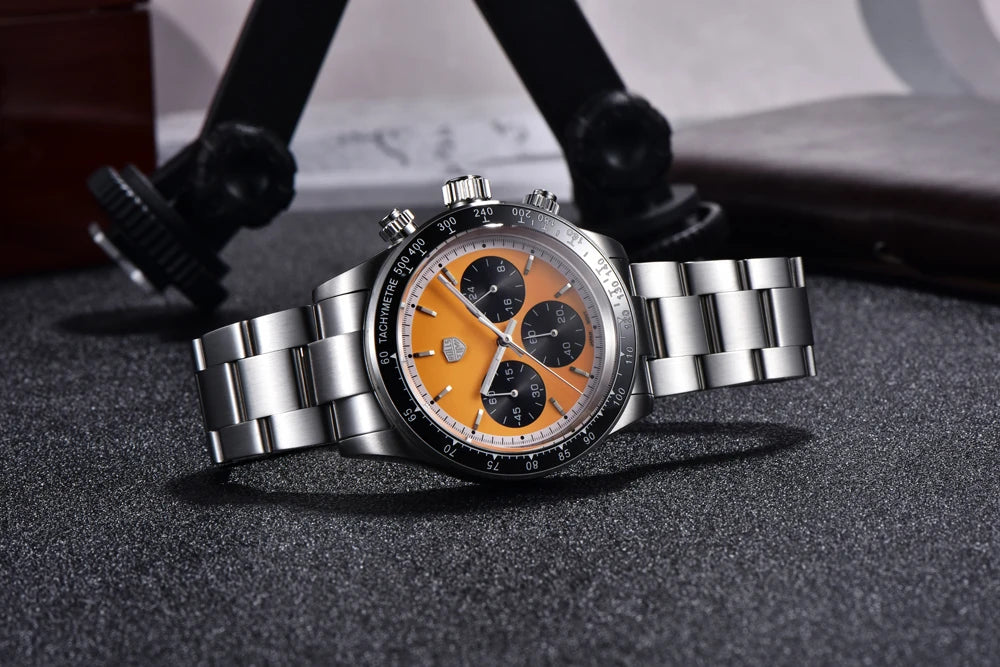 Pánské hodinky Rolls Timi Panda – křemenný chronograf, luxusní model, safírové sklo s antireflexní úpravou, vodotěsné, sportovní styl