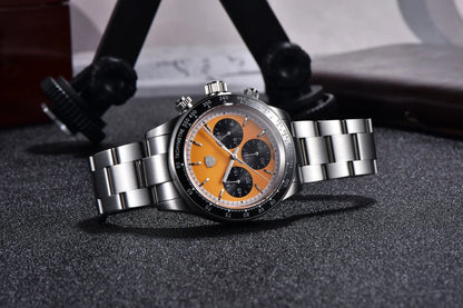 Pánské hodinky Rolls Timi Panda – křemenný chronograf, luxusní model, safírové sklo s antireflexní úpravou, vodotěsné, sportovní styl