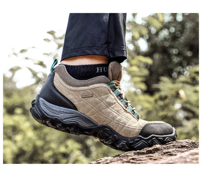 HUMTTO Sapatilhas de Caminhada para Homem, Designer de Luxo, Inverno, Escalada e Trekking, para Homem, em Pele, Outdoor, Desporto e Trabalho, 110282A