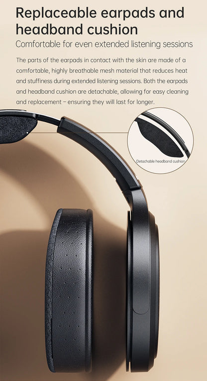 FiiO JT7 Planar-Magnetic-Audiophile-Kopfhörer – kabelgebundenes Over-Ear-HiFi-Headset mit 95x86mm-Treiber, verstellbarem Kopfbügel und 4.4mm/3.5mm-Kabel