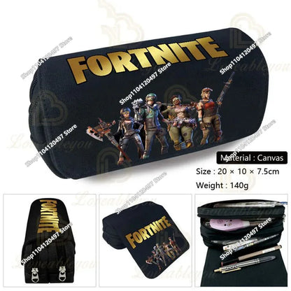 Fortnites Anime Pencil Bag Kawaii PencilCase Large Capacity Waterproof Handheld Cosplay Pencil Pouch Office Stationary Gift Toy