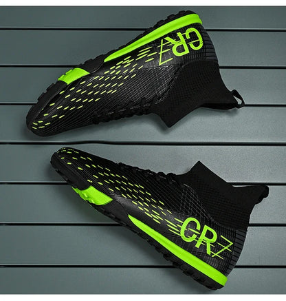 Nouvelles chaussures de football pour hommes, crampons pour terrain en herbe, baskets, chaussures de football de haute qualité, antidérapantes, montantes, pour futsal, matchs en salle, best-seller FG/TF