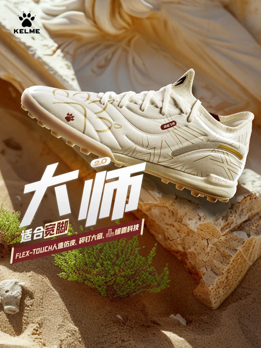 Chuteiras de Futebol Kelme para Adulto TF com Pitons Fragmentados, Calçado Profissional para Jogo e Treino, Sapatilhas de Futebol Indoor Antiderrapantes para Jovem