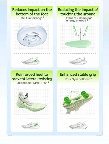 Onemix New Original — męskie sportowe buty do biegania, amortyzujące, miękkie, lekkie, oddychająca siateczka, antypoślizgowe sneakersy z amortyzacją
