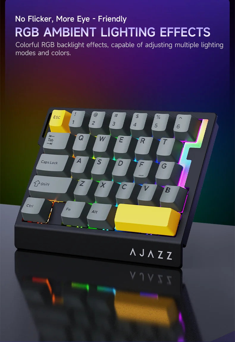 AJAZZ AK029 Wired One Handed Keyboard HE Magnetic Switch 8000Hz 29 Keys RGB Mini Gaming Mechanical Keyboard for PC Gamer
