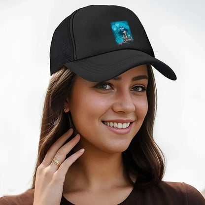 Pixel Adventure Retro, 8 - Bit - Style Character Graphic Art Design Mesh Baseball Cap
