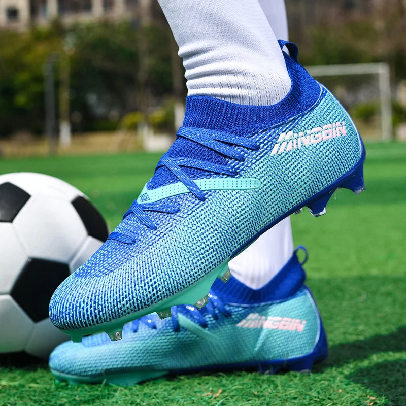 Botas de fútbol de césped profesionales para hombre, botines de fútbol con malla transpirable, zapatillas de fútbol juveniles antideslizantes, sneakers masculinas Society Chuteira