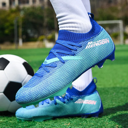 Botas de fútbol de césped profesionales para hombre, botines de fútbol con malla transpirable, zapatillas de fútbol juveniles antideslizantes, sneakers masculinas Society Chuteira