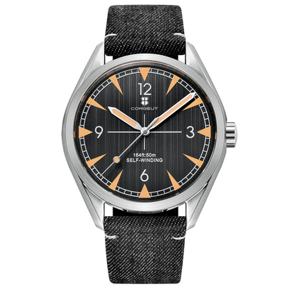Corgeut 41mm Men's Clock Automatic Relogio Masculino Japan Movt Mechanical Sapphire White Black Blue Dial Steel Band Men's Watch
