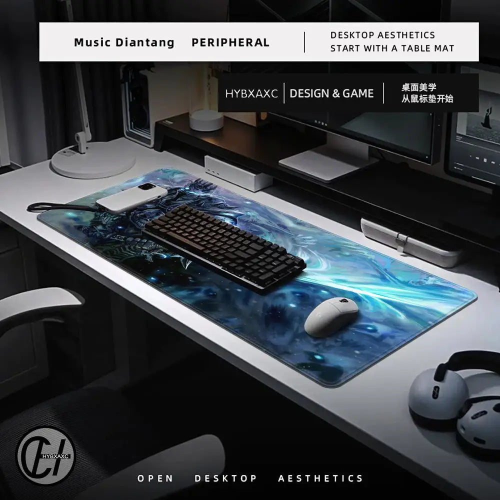 World of Warcraft Lich King Mouse Pad PC HD Anime Gaming Accessories Keyboard Mousepad Laptop XXL Game Cabinet Desk Mat Carpet