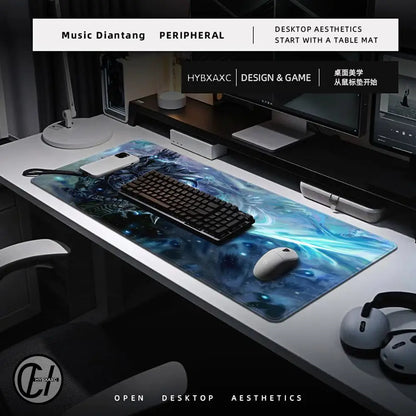 World of Warcraft Lich King Mouse Pad PC HD Anime Gaming Accessories Keyboard Mousepad Laptop XXL Game Cabinet Desk Mat Carpet