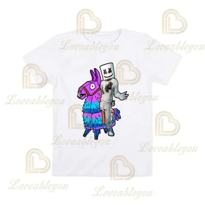 Boys Girls Cartoon T-shirt Fortnite Tshirt Battle Royale 3D 3 To 14 Years Victory Royale Game Kids Tops Teen Clothes