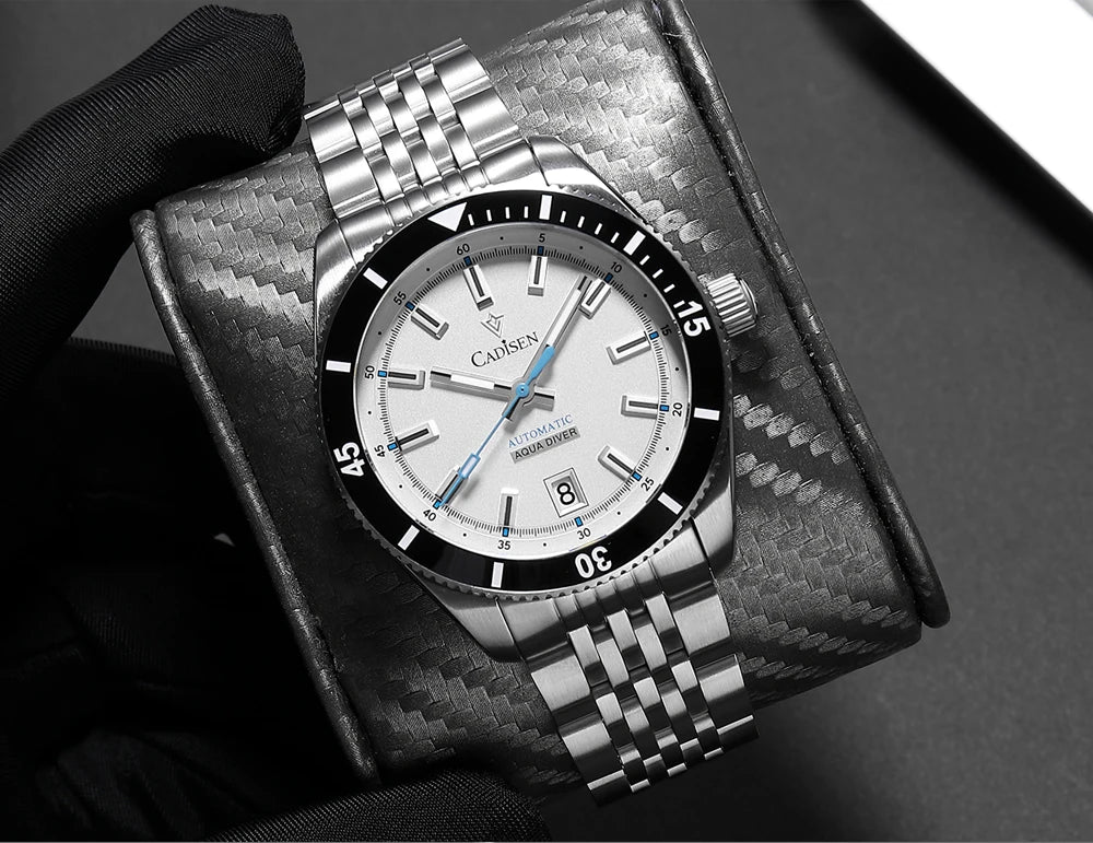 NEW 2025 CADISEN Mens Watches Mechanical Wristwatch For Men Automatic Watch Men Japan 8215 Ceramic Bezel 10Bar Waterproof Clock