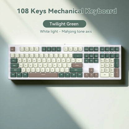 108-key Wired Mechanical Gaming Keyboard with RGB Backlit | Gaming Chip | Low Latency | Anti-Ghosting | for PC Win/Mac Gamers