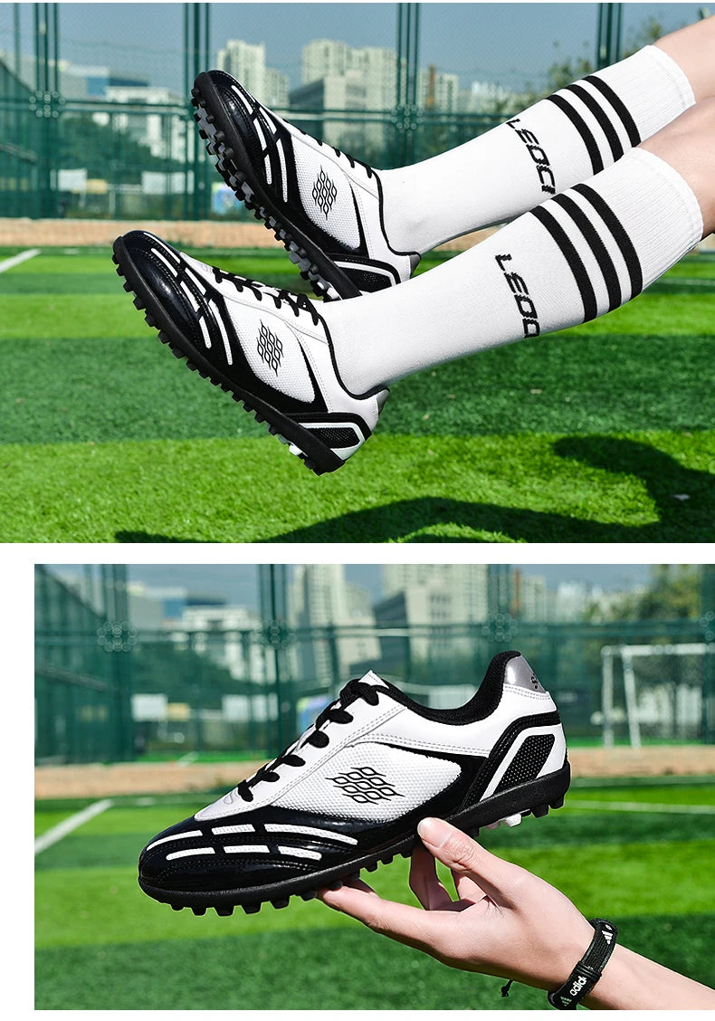 Soccer Shoes Men Turf Football Boots Fashion Firm Ground Studs Anti-Slip Boy Sneakers Original Outdoor Field Training Trainers