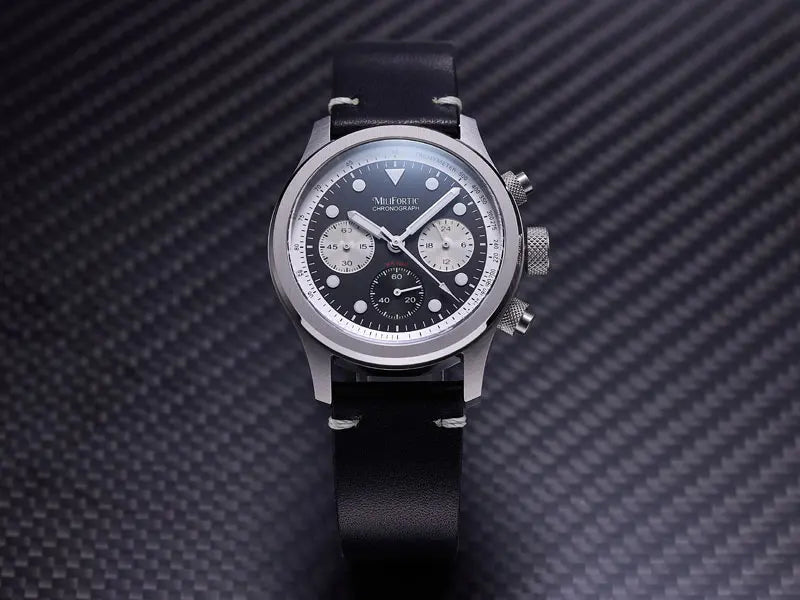 Milifortic 39MM Fashion Chronograph Watch Man R086 Retro C3Luminous Stainless Steel Waterproof 100M VK63 Quartz Watches For Man