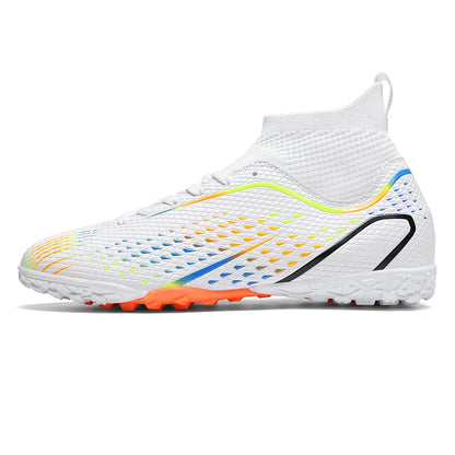 Chaussures de football FG/TF pour homme, bottes de football d'entraînement en plein air, baskets pour femme, chaussures de sport ultralégères antidérapantes, crampons de football pour terrain synthétique, grande taille