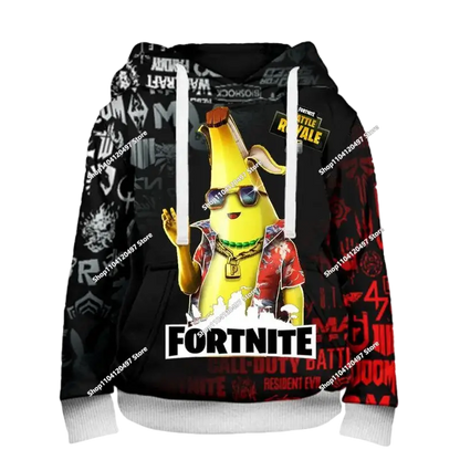 Lastenvaatteet syksyinen collegepaita T-paita huppari uusi Fortnite lasten rento asu mukavat streetwear-vaatteet
