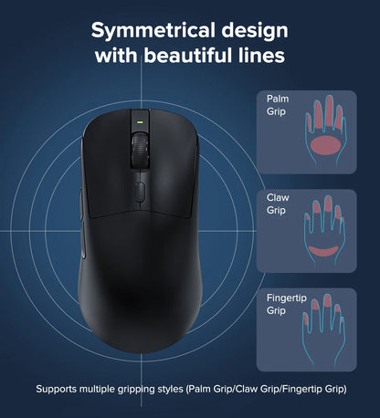 KYSONA M617 Wireless Mouse Ergonomics Tri-mode  Rechargeable 2.4G 59g Lightweight E-sports PAW 3395 DPI 26K Gaming Mouse For PC