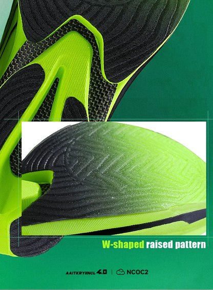 IRUNSVAN Chaussures de sport à semelle en carbone Chaussures de course à pied professionnelles pour marathon Chaussures de jogging respirantes et amortissantes unisexe 095