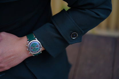 FARASUTE Retro Japan VK64 Quartz Movement Chronograph Wristwatch For Male Fashion Sapphire Sports Watches Men Clock reloj hombre