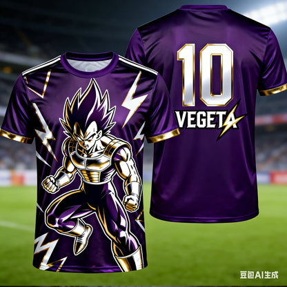026 Summer Dragon Ball  T-Shirt Oversized Vegeta Super Saiyan 3D Print Gym Streetwear Breathable Unisex Tee for Adults Kids