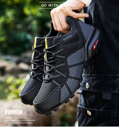 Herenwandelschoenen voor alle terreinen – outdoor sportschoenen van ademend mesh, antislip en slijtvast, voor wandelen en fietsen outdoor