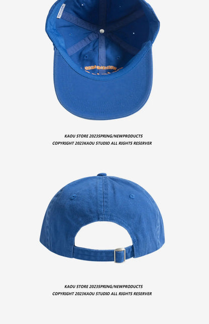 Baseball Cap Spring and Autumn Soft Top Embroidery Men and Women All-Matching Street Tide Brand Peaked Cap Wide Brim Sunshade