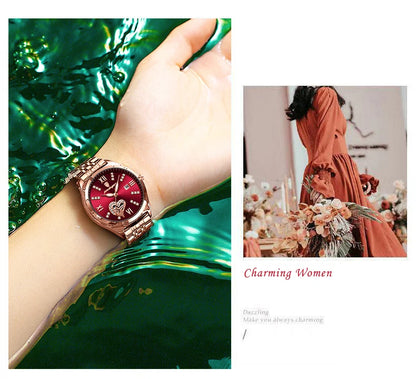 POEDAGAR Top Luxury Woman Watches Waterproof Luminous Date Stainless Steel Women's Quartz Wristwatch Elegant Dress Ladies Watch