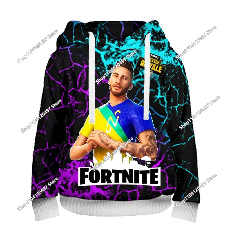 2025 uusi Fortnite 3D -painettu unisex-huppari, rento takki, pelioheistuote, cosplay, lastenvaatteet, lahjat