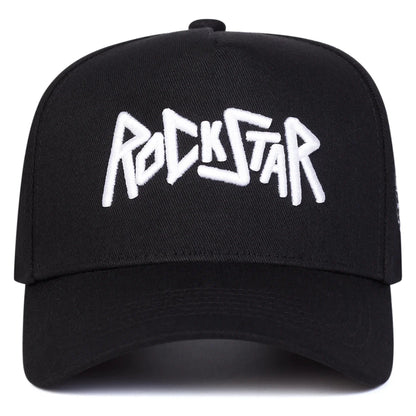 Șepci de baseball unisex ROCKSTAR cu broderie cu litere, pentru primăvară și toamnă, pentru activități în aer liber, reglabile, casual, cu protecție solară, șepci sportive