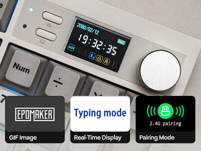EPOMAKER QK108 QMK/VIA Full-Sized ANSI US Layout Wired/BT/2.4Ghz Wireless Mechanical Keyboard RGB Backlight with 8000mAh Battery